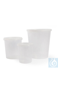 Conische potten met schaalverdeling 200 ml, PP, Ø 80 x H 85, opening 80 mm.  Conische potten met...